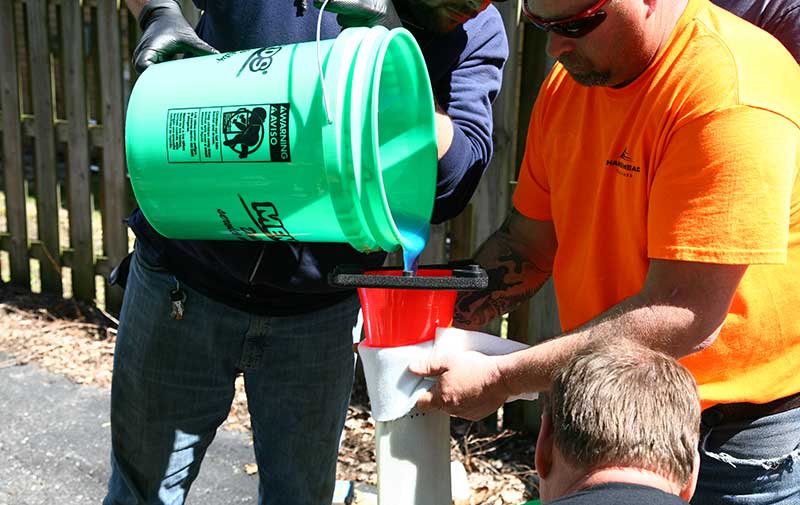 epoxy filling sewer liner